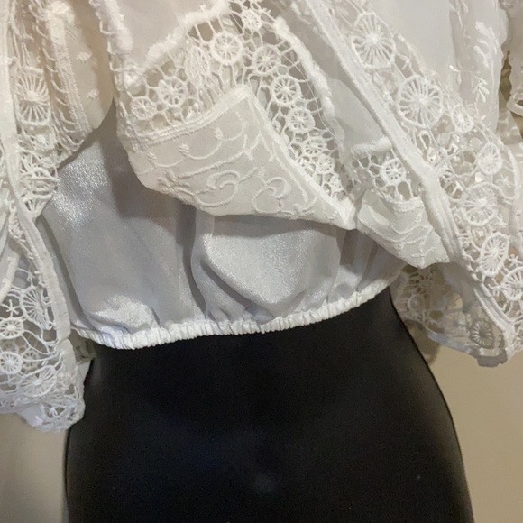 Lucy Paris White Off The Shoulder Top XS - Picture 4 of 8